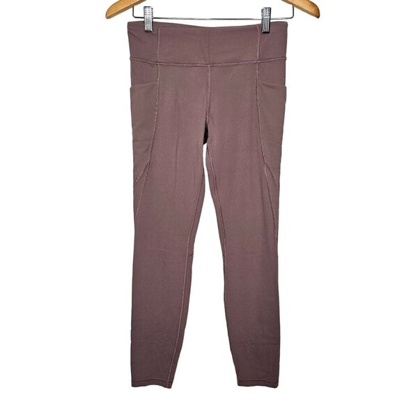 Athleta Pants - Athleta Girls Soft Cropped Legging Pants with Pockets Muted Rose Pink Size XXL/1